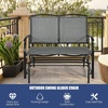 image:imageGIANTEX Patio Glider Benches for Outside Swing Glider Chair wSteel FrameGrey