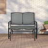 image:imageGIANTEX Patio Glider Benches for Outside Swing Glider Chair wSteel FrameGrey
