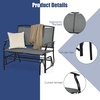 image:imageGIANTEX Patio Glider Benches for Outside Swing Glider Chair wSteel FrameGrey