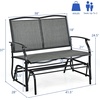 image:imageGIANTEX Patio Glider Benches for Outside Swing Glider Chair wSteel FrameGrey