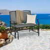 image:imageGIANTEX Patio Glider Benches for Outside Swing Glider Chair wSteel FrameGrey