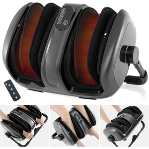 image:imageGiantex Foot Massager with Heat Calf Massager with Remove Control 2 Vibration Options 5 Mode amp 5 Compression Intensity 360Adjustable Stand Shiatsu Foot Massage Machine for Calf Arm Relax BlackGrey