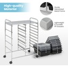 image:imageGiantex 10 Drawers Rolling Cart Classroom Organizers Storage Cart with Wheels for Teacher Office Home School Supplies Tool Craft Art Paper Green GradientBlack Gradient