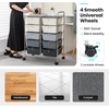 image:imageGiantex 10 Drawers Rolling Cart Classroom Organizers Storage Cart with Wheels for Teacher Office Home School Supplies Tool Craft Art Paper Green GradientGray Gradient