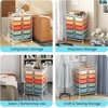 image:imageGiantex 10 Drawers Rolling Cart Classroom Organizers Storage Cart with Wheels for Teacher Office Home School Supplies Tool Craft Art Paper Green GradientMacaron Multicolor