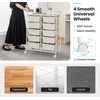 image:imageGiantex 10 Drawers Rolling Cart Classroom Organizers Storage Cart with Wheels for Teacher Office Home School Supplies Tool Craft Art Paper Green GradientIvory