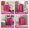 image:imageGiantex 10 Drawers Rolling Cart Classroom Organizers Storage Cart with Wheels for Teacher Office Home School Supplies Tool Craft Art Paper Green GradientHot Pink