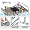 image:imageGiantex 10 Drawers Rolling Cart Classroom Organizers Storage Cart with Wheels for Teacher Office Home School Supplies Tool Craft Art Paper Green GradientClear