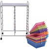 image:imageGiantex 10 Drawers Rolling Cart Classroom Organizers Storage Cart with Wheels for Teacher Office Home School Supplies Tool Craft Art Paper Green GradientMulticolor