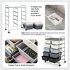 image:imageGiantex 10 Drawers Rolling Cart Classroom Organizers Storage Cart with Wheels for Teacher Office Home School Supplies Tool Craft Art Paper Green GradientGray Gradient