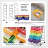 image:imageGiantex 10 Drawers Rolling Cart Classroom Organizers Storage Cart with Wheels for Teacher Office Home School Supplies Tool Craft Art Paper Green GradientMulticolor