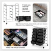 image:imageGiantex 10 Drawers Rolling Cart Classroom Organizers Storage Cart with Wheels for Teacher Office Home School Supplies Tool Craft Art Paper Green GradientBlack