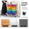 image:imageGiantex 10 Drawers Rolling Cart Classroom Organizers Storage Cart with Wheels for Teacher Office Home School Supplies Tool Craft Art Paper Green GradientMulticolor