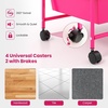 image:imageGiantex 10 Drawers Rolling Cart Classroom Organizers Storage Cart with Wheels for Teacher Office Home School Supplies Tool Craft Art Paper Green GradientHot Pink
