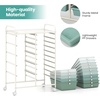 image:imageGiantex 10 Drawers Rolling Cart Classroom Organizers Storage Cart with Wheels for Teacher Office Home School Supplies Tool Craft Art Paper Green GradientGreen Gradient
