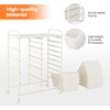 image:imageGiantex 10 Drawers Rolling Cart Classroom Organizers Storage Cart with Wheels for Teacher Office Home School Supplies Tool Craft Art Paper Green GradientIvory