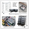 image:imageGiantex 10 Drawers Rolling Cart Classroom Organizers Storage Cart with Wheels for Teacher Office Home School Supplies Tool Craft Art Paper Green GradientBlack Gradient