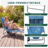 image:imageGIANTEX Tanning Chair with Face Hole Folding Beach Lounge Chair w 5Position Adjustable Backrest Storage Pocket Removable Cushion Outdoor Sunbathing Chair for Pool Camping 1OrangeBlue