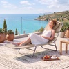 image:imageGIANTEX Tanning Chair with Face Hole Folding Beach Lounge Chair w 5Position Adjustable Backrest Storage Pocket Removable Cushion Outdoor Sunbathing Chair for Pool Camping 1OrangeSand