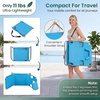 image:imageGIANTEX Tanning Chair with Face Hole Folding Beach Lounge Chair w 5Position Adjustable Backrest Storage Pocket Removable Cushion Outdoor Sunbathing Chair for Pool Camping 1OrangeTurquoise