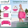 image:imageGIANTEX Tanning Chair with Face Hole Folding Beach Lounge Chair w 5Position Adjustable Backrest Storage Pocket Removable Cushion Outdoor Sunbathing Chair for Pool Camping 1OrangePink