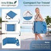 image:imageGIANTEX Tanning Chair with Face Hole Folding Beach Lounge Chair w 5Position Adjustable Backrest Storage Pocket Removable Cushion Outdoor Sunbathing Chair for Pool Camping 1OrangeBlue