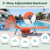 image:imageGIANTEX Tanning Chair with Face Hole Folding Beach Lounge Chair w 5Position Adjustable Backrest Storage Pocket Removable Cushion Outdoor Sunbathing Chair for Pool Camping 1OrangeOrange