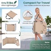 image:imageGIANTEX Tanning Chair with Face Hole Folding Beach Lounge Chair w 5Position Adjustable Backrest Storage Pocket Removable Cushion Outdoor Sunbathing Chair for Pool Camping 1OrangeSand