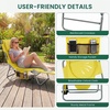 image:imageGIANTEX Tanning Chair with Face Hole Folding Beach Lounge Chair w 5Position Adjustable Backrest Storage Pocket Removable Cushion Outdoor Sunbathing Chair for Pool Camping 1OrangeYellow