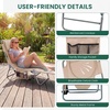 image:imageGIANTEX Tanning Chair with Face Hole Folding Beach Lounge Chair w 5Position Adjustable Backrest Storage Pocket Removable Cushion Outdoor Sunbathing Chair for Pool Camping 1OrangeSand