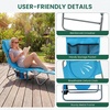 image:imageGIANTEX Tanning Chair with Face Hole Folding Beach Lounge Chair w 5Position Adjustable Backrest Storage Pocket Removable Cushion Outdoor Sunbathing Chair for Pool Camping 1OrangeTurquoise