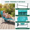 image:imageGIANTEX Tanning Chair with Face Hole Folding Beach Lounge Chair w 5Position Adjustable Backrest Storage Pocket Removable Cushion Outdoor Sunbathing Chair for Pool Camping 1OrangeMint Green