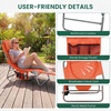 image:imageGIANTEX Tanning Chair with Face Hole Folding Beach Lounge Chair w 5Position Adjustable Backrest Storage Pocket Removable Cushion Outdoor Sunbathing Chair for Pool Camping 1OrangeOrange